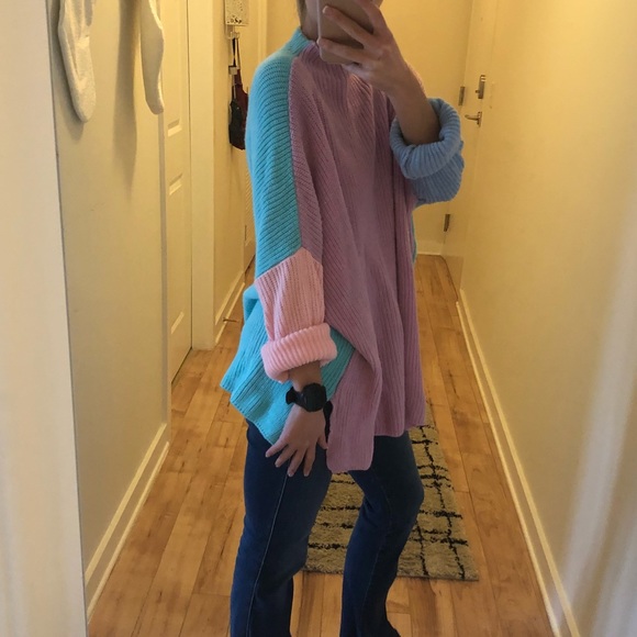 Stylish 90s throwback sweater (or Easter pastel) - Picture 3 of 5